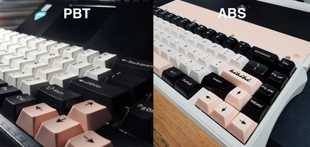 PBT and ABS keycaps