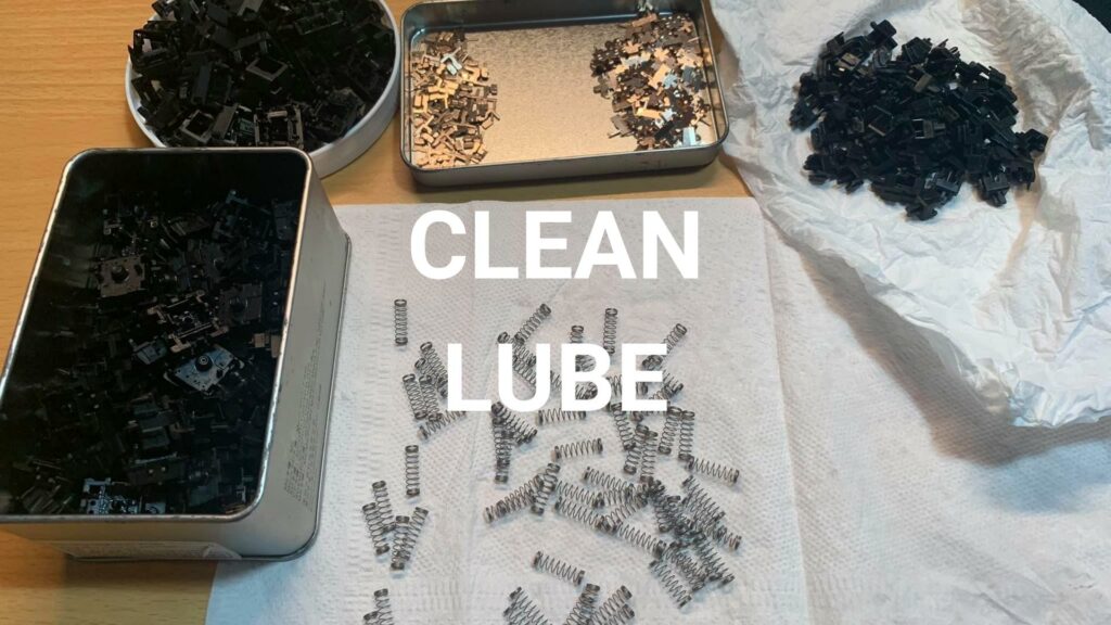 how to clean lube on switches of mechanical keyboards