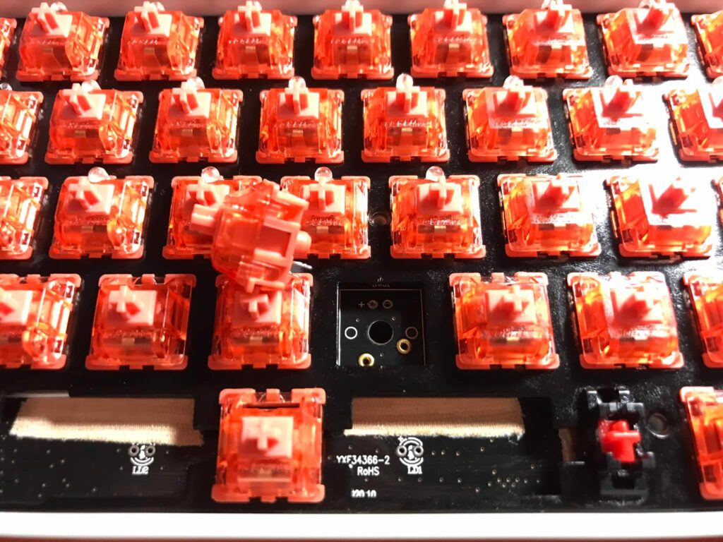 installing new switches into the keyboard